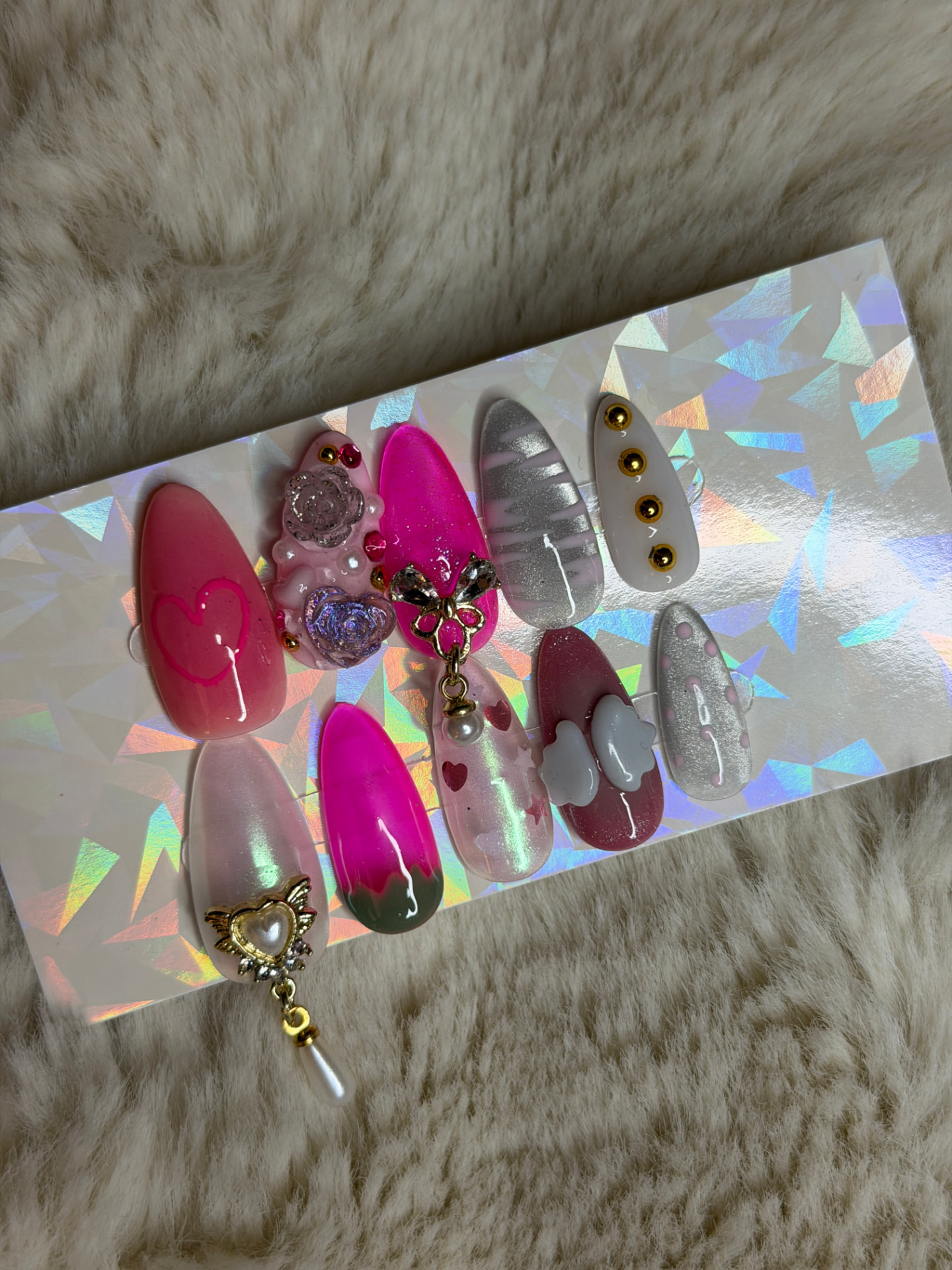 Katy Pink press-on nail set